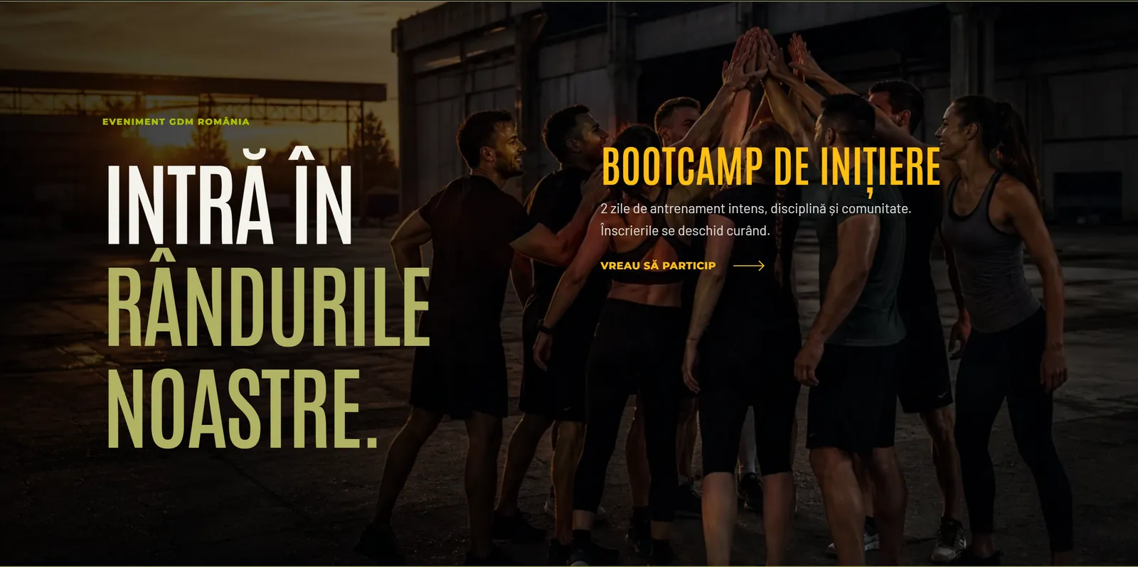 L’invito al bootcamp di iniziazione, di due giorni
